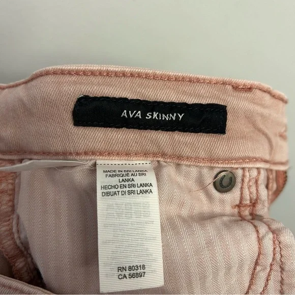 Lucky Brand Pink Jeans Ava Skinny Size 2/27 - Picture 8 of 13